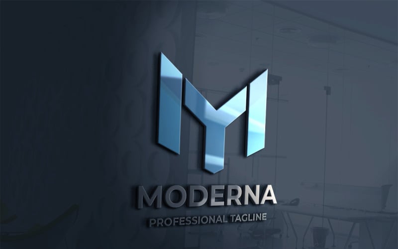 Modelo de logotipo Moderna Letter M