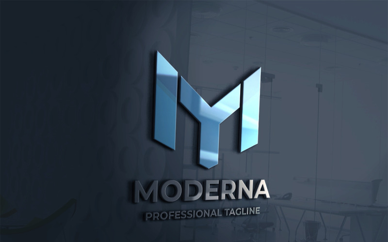 Download Шаблон логотипа "Moderna Letter M Logo Template" / Moderna Letter M Logo Template - Шаблон логотипа на тему графика agency,bold,brand,branding,business,cut,edgy,entertainment,firm,group,identity,letter,m logo,machine,magic,major,market,marketing,master,media
