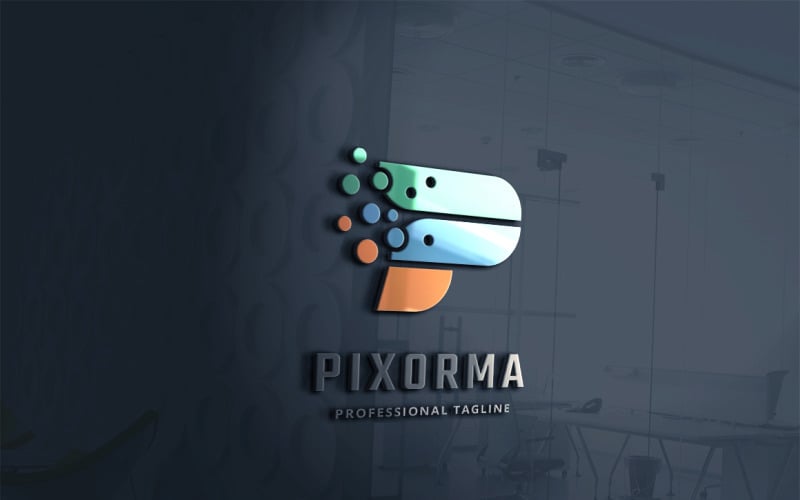 Pixel prestaties Logo briefsjabloon