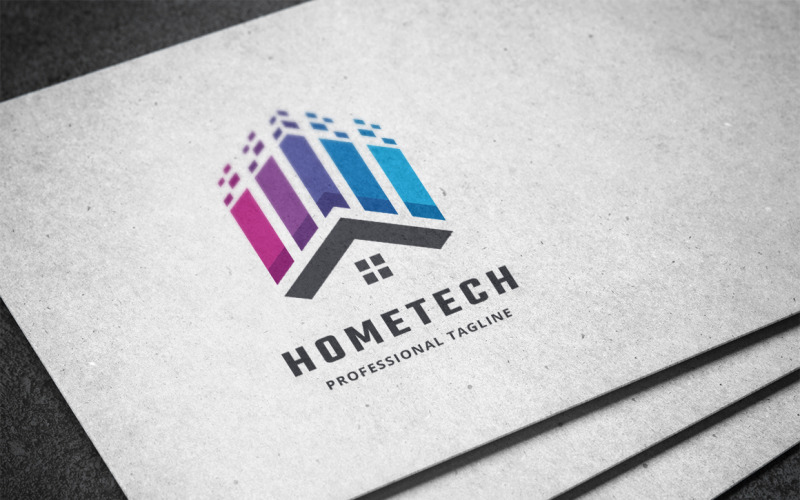 Шаблон логотипу технології для дому