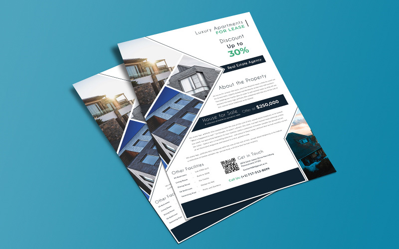 Jack - Conception de Flyer de propriété immobilière - Modèle d'identité d'entreprise