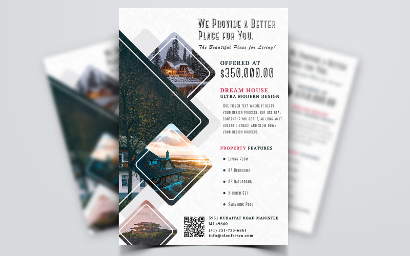 Stemso - Design de Folheto de Imóveis - Modelo de Identidade Corporativa