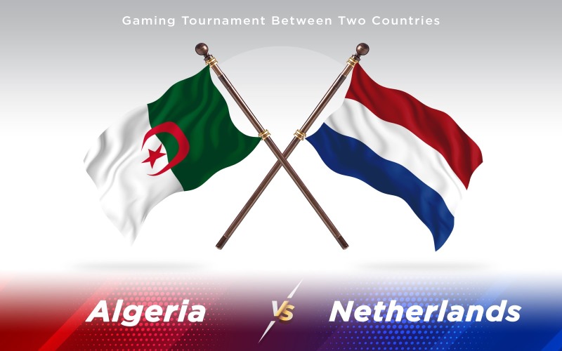 Download Иллюстрация "Algeria versus Netherlands Two Countries Flags - Illustration" / Algeria versus Netherlands Two Countries Flags - Illustration - Иллюстрация на тему графика national,patriotic,europe,asia,republic,map,flag,country,cartography,geography,nation,illustration,graphic,vector,state,world,isolated,symbol,border,icon