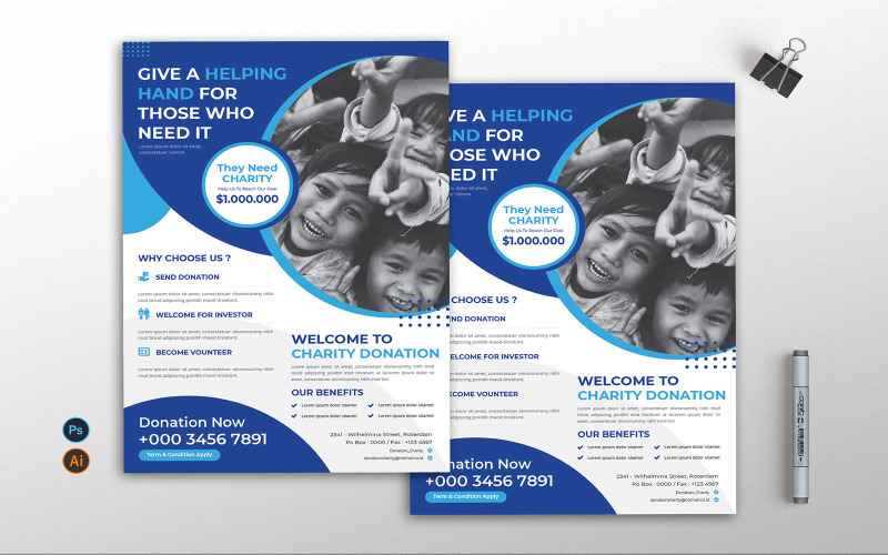 Download Фирменный стиль "Charity Donation - Flyer AC - Corporate Identity Template" / Charity Donation - Flyer AC - Corporate Identity Template - Фирменный стиль на тему графика help,donate,charity,care,giving,donation,community,give,volunteer,support,social,food,people,service,volunteering,human