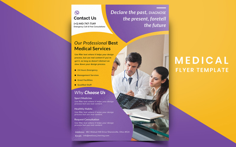 Download Фирменный стиль "Deprimo - Medical Flyer Design - Corporate Identity Template" / Deprimo - Medical Flyer Design - Corporate Identity Template - Фирменный стиль на тему графика hospital,medical,doctor,flyer,offers,vintage,poster,print,brochure,template,event,elegant,modern,minimal