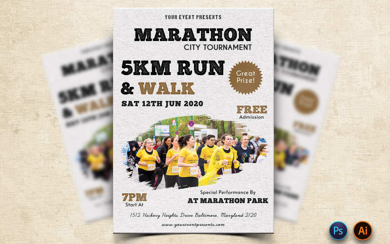Download Фирменный стиль "Discourse - Marathon Event Flyer Design - Corporate Identity Template" / Discourse - Marathon Event Flyer Design - Corporate Identity Template - Фирменный стиль на тему графика marathon,flyer,running,runwalk,fest,festival,event,marketing,promotion,multipurpose,vector,silhouette,newdesign,modern