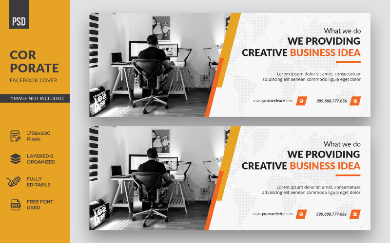 Minimalistische Corporate Facebook Cover Social Media Vorlage
