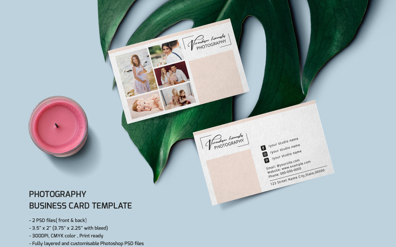 Vizitka fotografa - šablona Corporate Identity