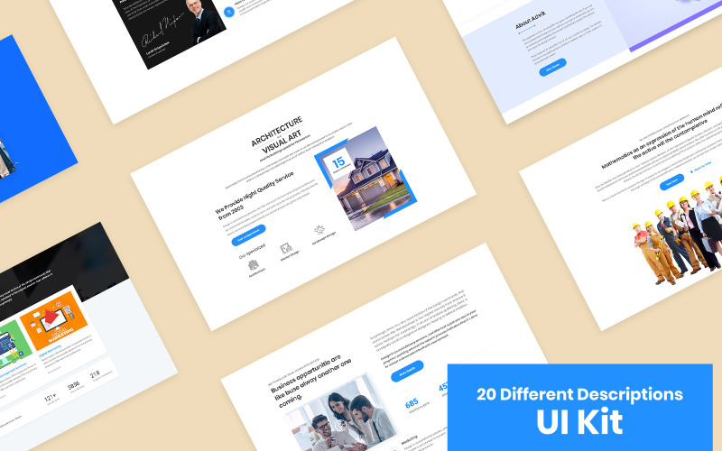 20 Beschreibungen blockiert das Web-UI-Kit