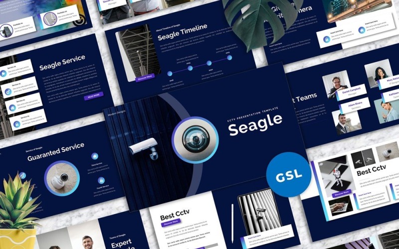 CCTV Seagle - CCTV PowerPoint-sjabloon