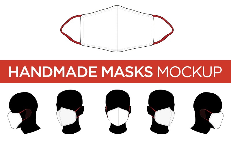 Download Мокап для продукта "Handmade Mask - Vector  Template product mockup" / Handmade Mask - Vector  Template product mockup - Мокап для продукта на тему графика handmade masks,face masks,masks,vector,template,mockup,layers,angles,perspectives,eps,ai,pdf,svg,dxf,png,adobe illustrator,royalty free vectors,digital download,drawing,illustration