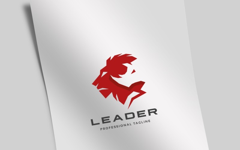Лев і носоріг лідерів шаблон логотипу