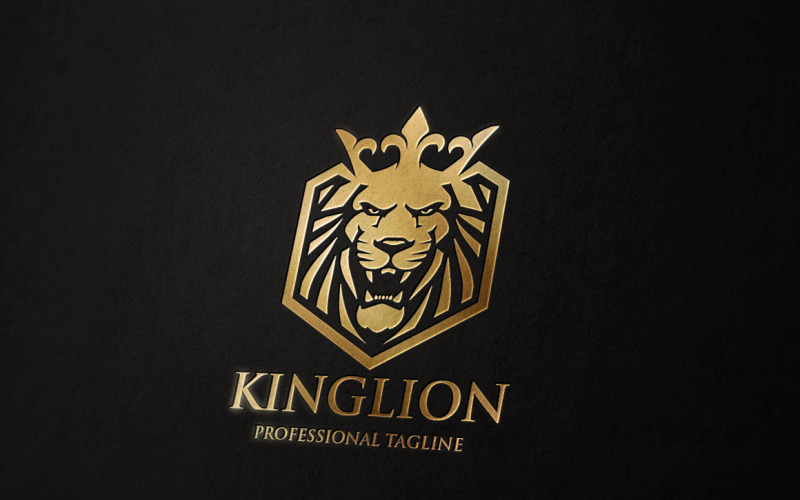 Download Шаблон логотипа "King Lion Logo Template" / King Lion Logo Template - Шаблон логотипа на тему графика animal,business,consultant,corporate,crown,digital,financial,firm,investing,investment,king,kingdom,lion,lion head,majestic,majesty,marketing,media,monarchy,professional