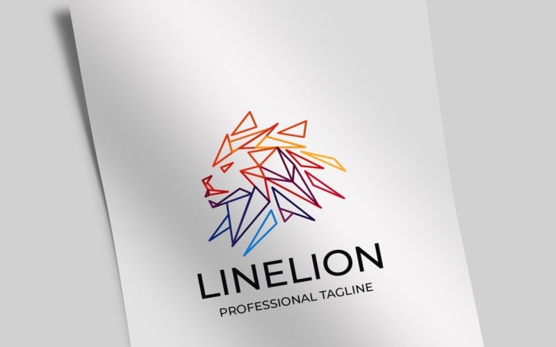 Download Шаблон логотипа "Line Lion Logo Template" / Line Lion Logo Template - Шаблон логотипа на тему графика animal,animals,business,colorful,consultant,corporate,digital,finance,finances,financial,firm,fund,investing,investment,king,kingdom,lion,majestic,marketing,media