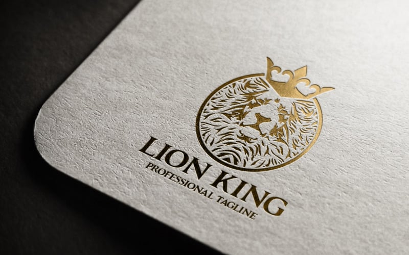 Download Шаблон логотипа "Lion King Logo Template" / Lion King Logo Template - Шаблон логотипа на тему графика animal,business,consultant,corporate,crown,digital,financial,firm,investing,investment,king,kingdom,lion,lion head,majestic,majesty,marketing,media,monarchy,professional