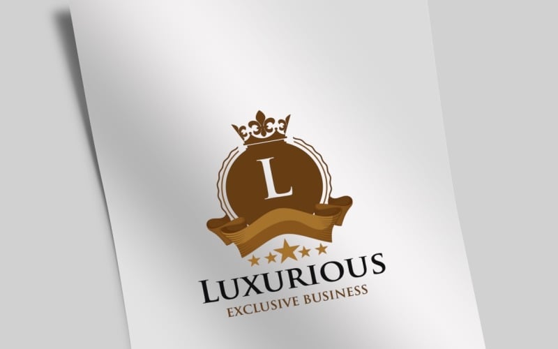 Download Шаблон логотипа "Luxurious v.2 Logo Template" / Luxurious v.2 Logo Template - Шаблон логотипа на тему графика beautiful crest,beauty,blazon,calligraphy,classic,crest,crown,decorative,elegant,emblem,fashion,flourish,heraldry,hotel,jewellery,letter,luxurious logo,luxury,majestic,majesty