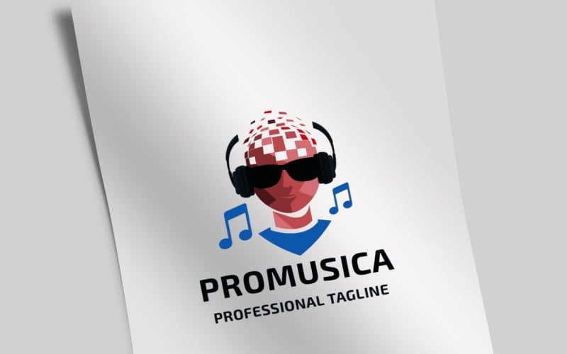 Modèle de logo de musique professionnelle