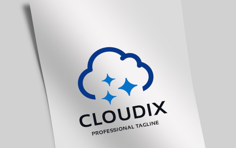 Modelo de logotipo Cloud Tech