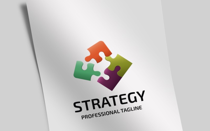 Modelo de logotipo de estratégia