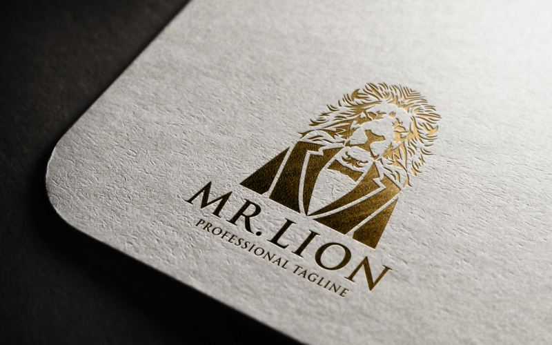 Download Шаблон логотипа "Mr. Lion Logo Template" / Mr. Lion Logo Template - Шаблон логотипа на тему графика animal,animals,big shot,boss,branding,business,businessman,fashion,finance,financial,gambler,haughty,head,mascot,lion,lion business,lion head,lion logo,patron,professional