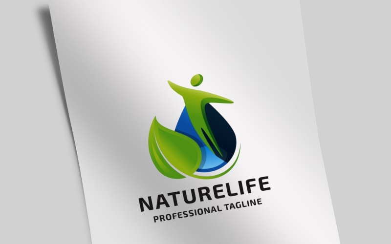 Download Шаблон логотипа "Nature Life Logo Template" / Nature Life Logo Template - Шаблон логотипа на тему графика beaming,bloom,blooming,blown,body,brand,branding,breath,detente,happy,health,healthy,herbs,human,joy,joyful,jubilant,leaf,leaves,life
