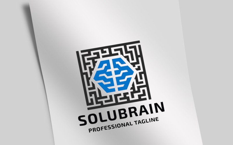 Oplossing hersenen Logo sjabloon