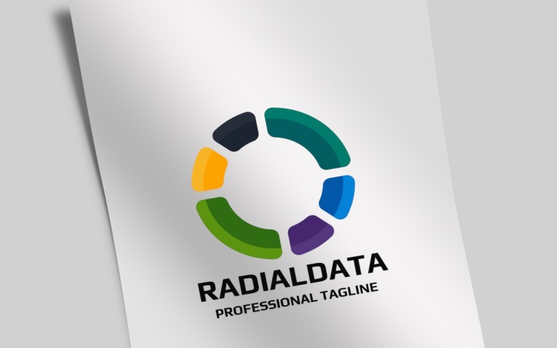 Plantilla de logotipo de datos radiales