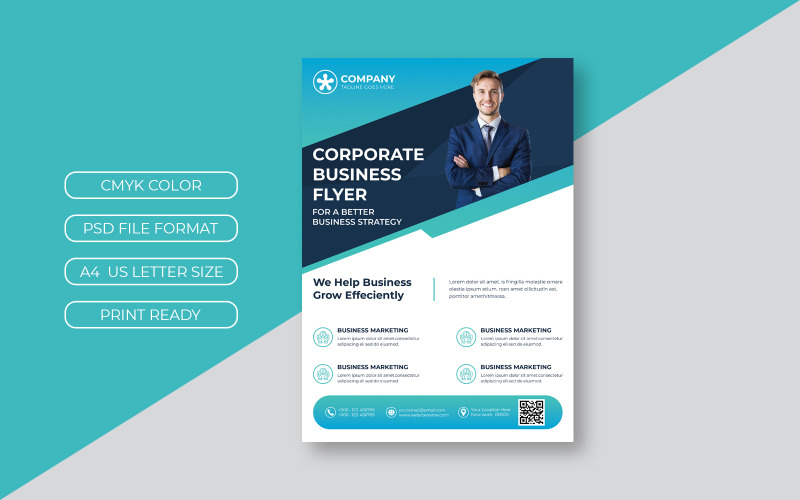 Brochure commerciale avec photo - Modèle d'identité d'entreprise