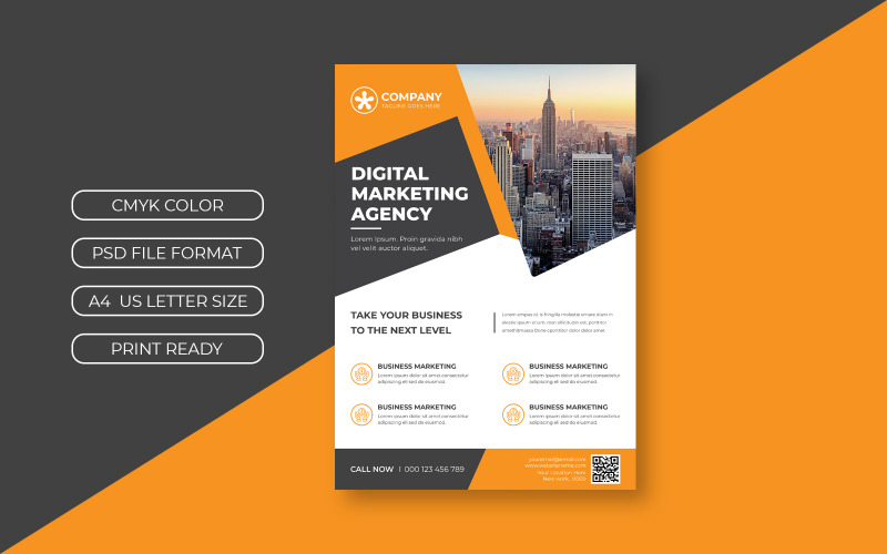Download Фирменный стиль "Business Flyer Theme - Corporate Identity Template" / Business Flyer Theme - Corporate Identity Template - Фирменный стиль на тему графика abstract flyer,creative flyer,square flyer,agency flyer,marketing flyer,minimal flyer,corporate flyer,vertical flyer,promotion,presentation,photo,elegant,corporate,company,modern,corporate id