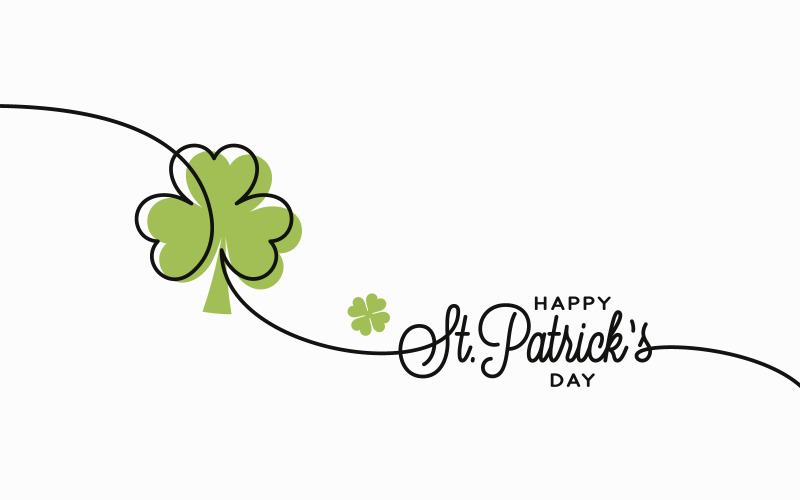 Carte de jour de Patrick. Bannière de la Saint Patrick. - Modèle d'identité d'entreprise