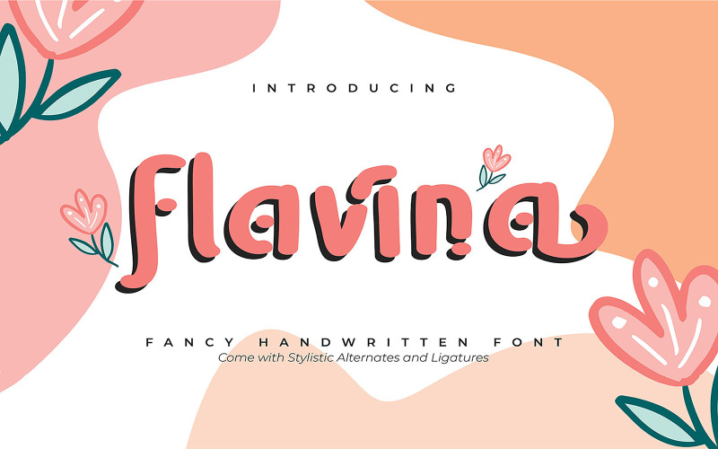 Flavina | Fonte manuscrita extravagante