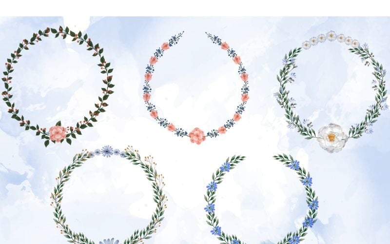 Download Background "Flower Frame 8 Floral Fusion Background" / Flower Frame 8 Floral Fusion Background - Background на тему графика floral,frame,vector,invitation,card,design,wedding,flower,illustration,decoration,greeting,rose,romantic,bouquet,watercolor