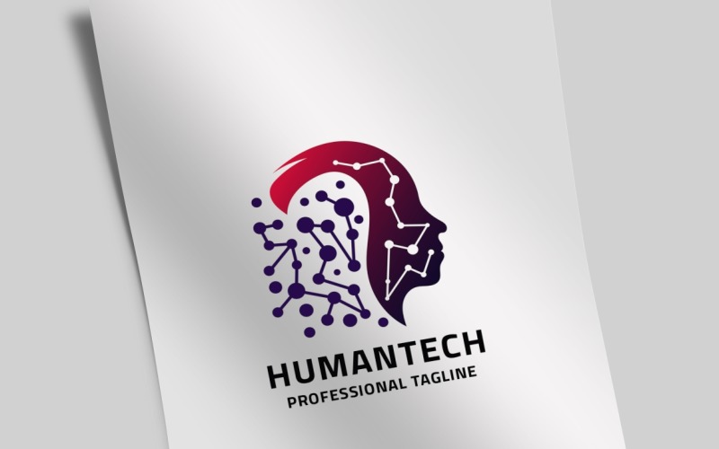 Download Шаблон логотипа "Human Tech Logo Template" / Human Tech Logo Template - Шаблон логотипа на тему графика agency,brand,branding,business,candidate,design,developer,digital,employee,firm,group,human,human resources,identity,man,modern,people,professional,solution,solutions