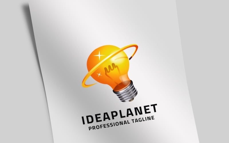 Download Шаблон логотипа "Idea Planet Logo Template" / Idea Planet Logo Template - Шаблон логотипа на тему графика atmosphere,bulb,communication,communications,consulting,earth,economy,education,electric,electricity,electronic,finance,globe,growth,humanity,humankind,idea,ideas,industry,innovate