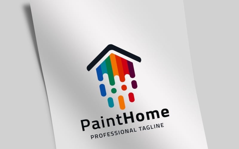 Download Шаблон логотипа "Paint Home Logo Template" / Paint Home Logo Template - Шаблон логотипа на тему графика architecture,art,artistic,blue,brush,build,building,colorful,creative,designs solution,green,home,home design interior,house,house art,house design,house paint,house painting,house painting s