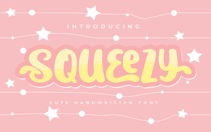 Squeezy | Carattere scritto a mano carino