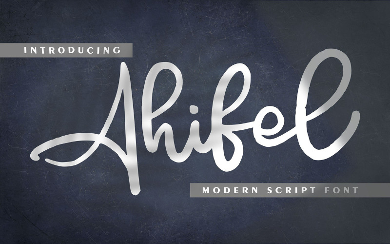 Ahifel | Modern kurzív betűtípus