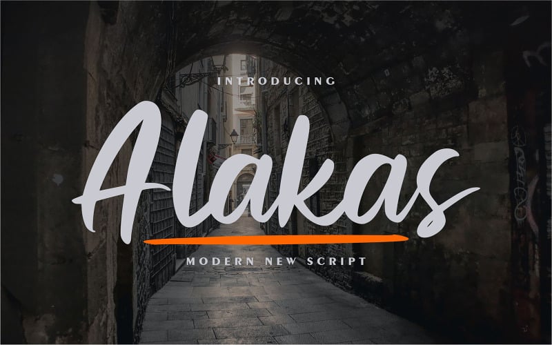 Alakas | Moderní nové kurzívové písmo