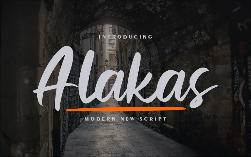 Alakas | Nueva fuente cursiva moderna