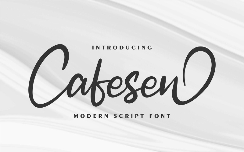 Cafesen | Modern Cursive Font