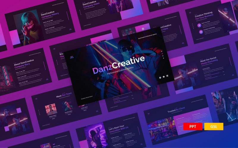 Danz - Kreativ presentation PowerPoint-mall