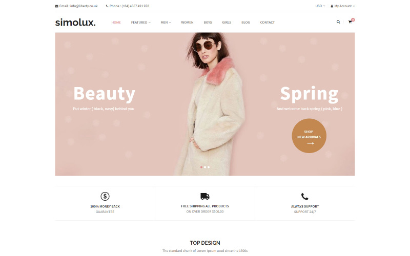Simolux - Tema Shopify sensible a la moda