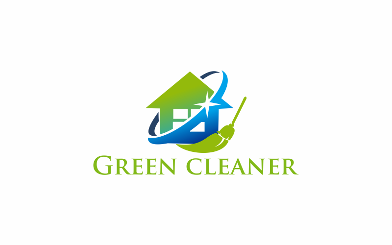 Download Шаблон логотипа "Clean House Logo Template" / Clean House Logo Template - Шаблон логотипа на тему графика green,cleaner,clean,home,detergent,white,wash,work,house,equipment,natural,service,concept,cleaning,glove,color,sanitize,hand,cleanser,container