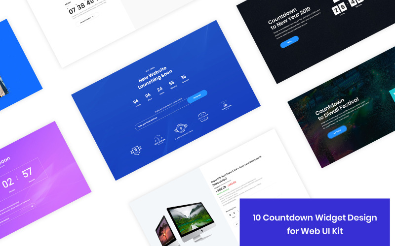 10 Countdown Widget Design voor Web-UI Kit