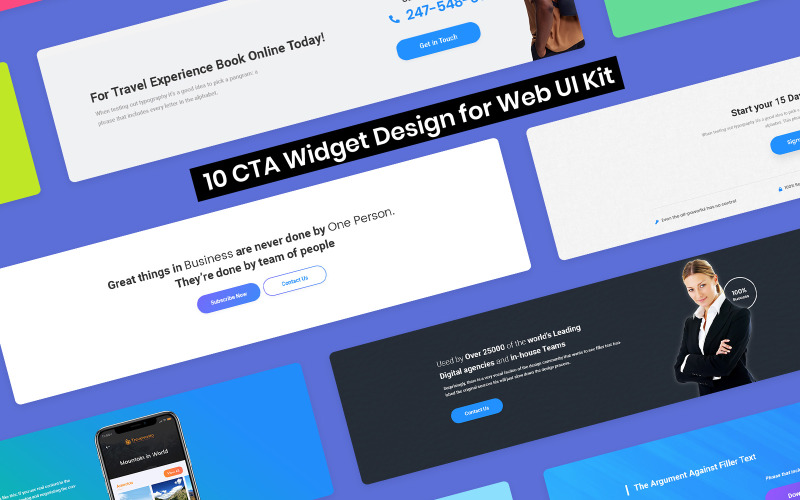 10 CTA-widgetdesign för webb-UI-kit