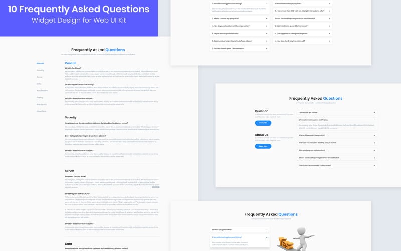 10 FAQs Widget Design for Web-UI Kit - TemplateMonster