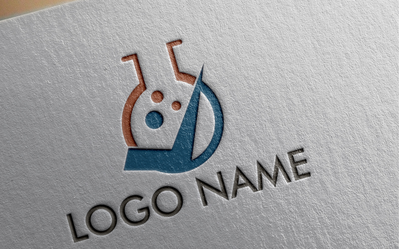Modello con logo piatto per controllo di laboratorio