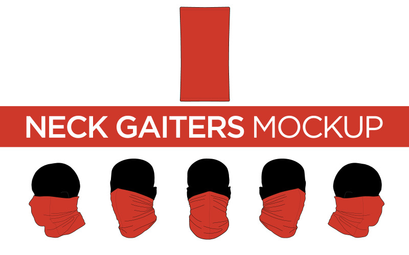 Neck Gaiter - Vector sjabloon product mockup
