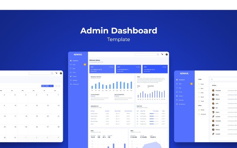 Elementos de interface do usuário azul e branco AD 5
