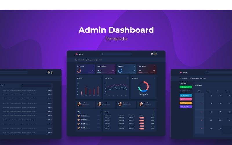 Éléments de l'interface utilisateur sombre AD 3